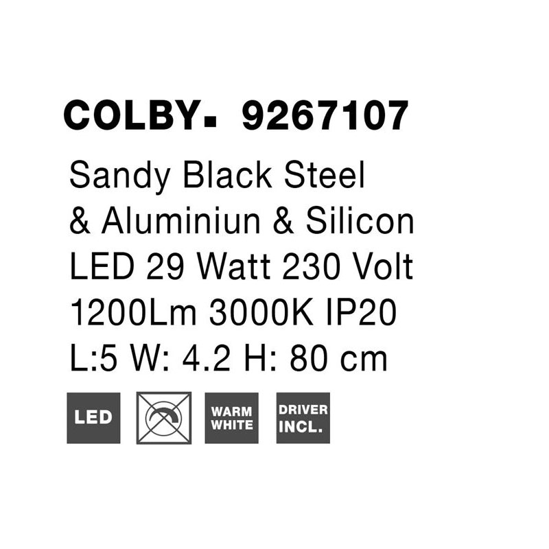Sieninis šviestuvas COLBY 9267107
